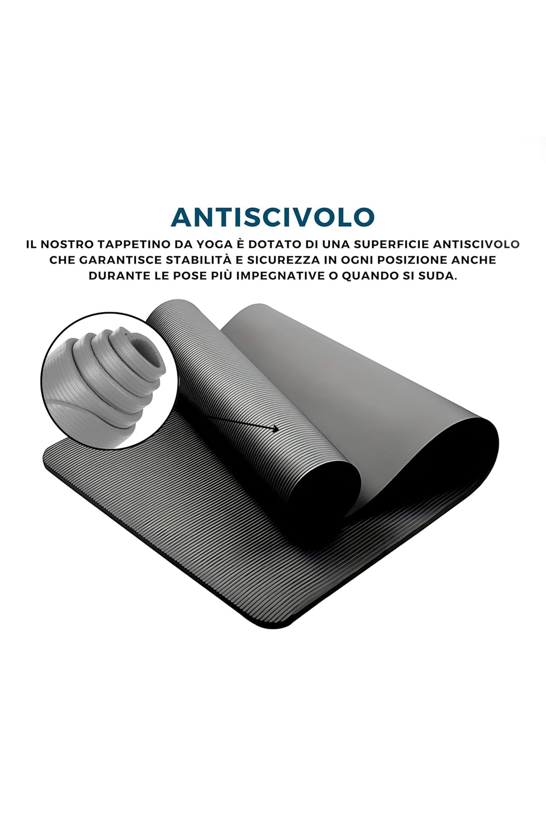 TAPPETINO DA GINNASTICA, YOGA, FITNESS, ANTISCIVOLO, PER ALLENAMENTO