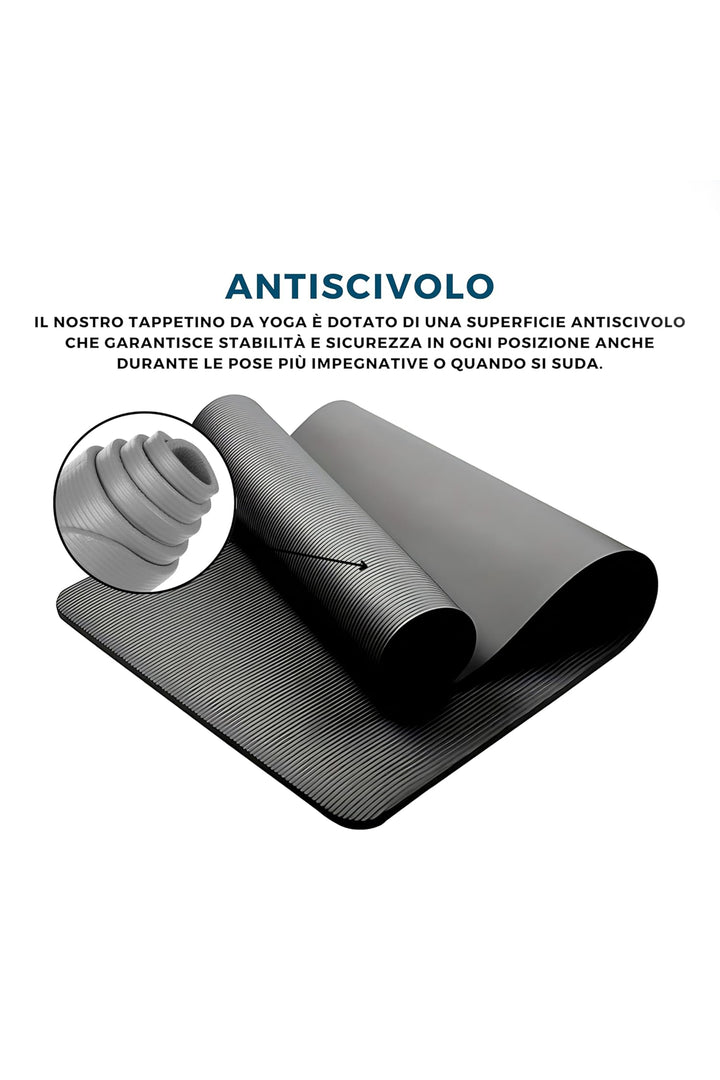 TAPPETINO DA GINNASTICA, YOGA, FITNESS, ANTISCIVOLO, PER ALLENAMENTO