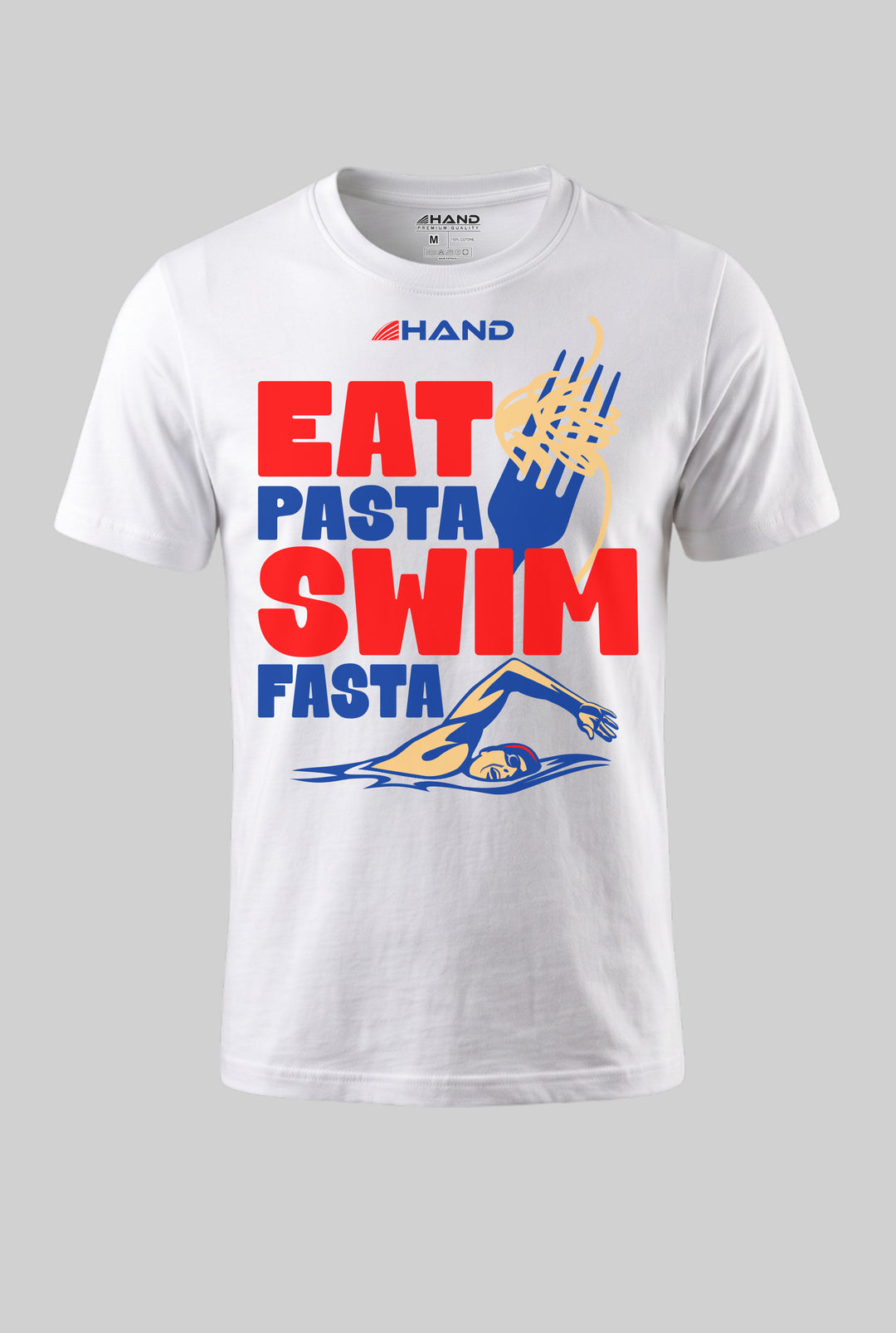 T SHIRT MOD. EAT PASTA 
100% COTONE