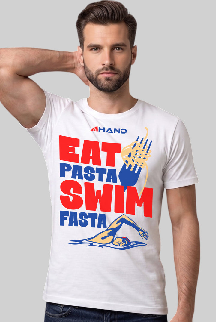 T SHIRT MOD. EAT PASTA 
100% COTONE