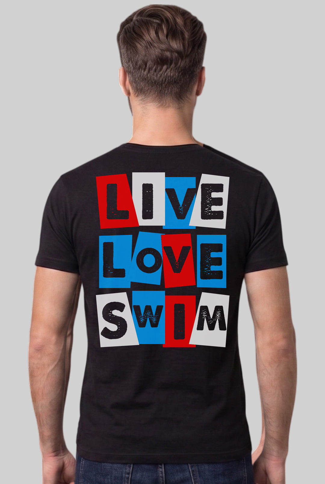 T SHIRT MOD. LIVE LOVE SWIM
100% COTONE